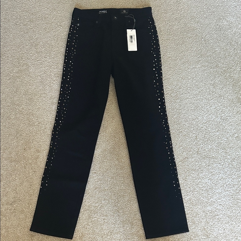 Black Studded Women's Pants